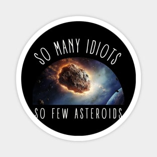 So Many Idiots, So Few Asteroids International Asteroid Day Magnet